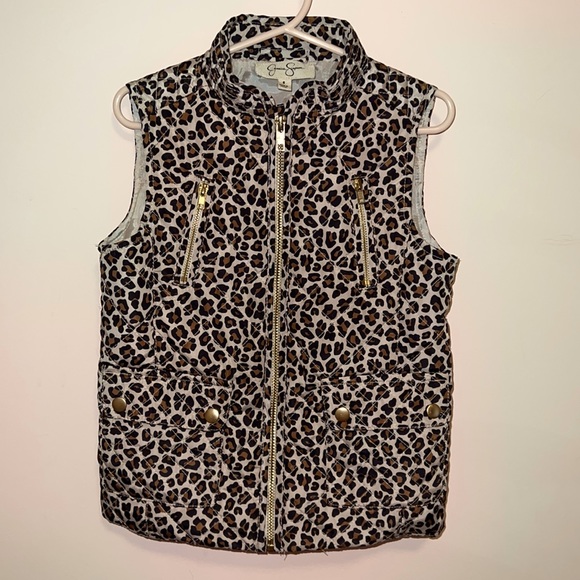 Girls leopard print vest